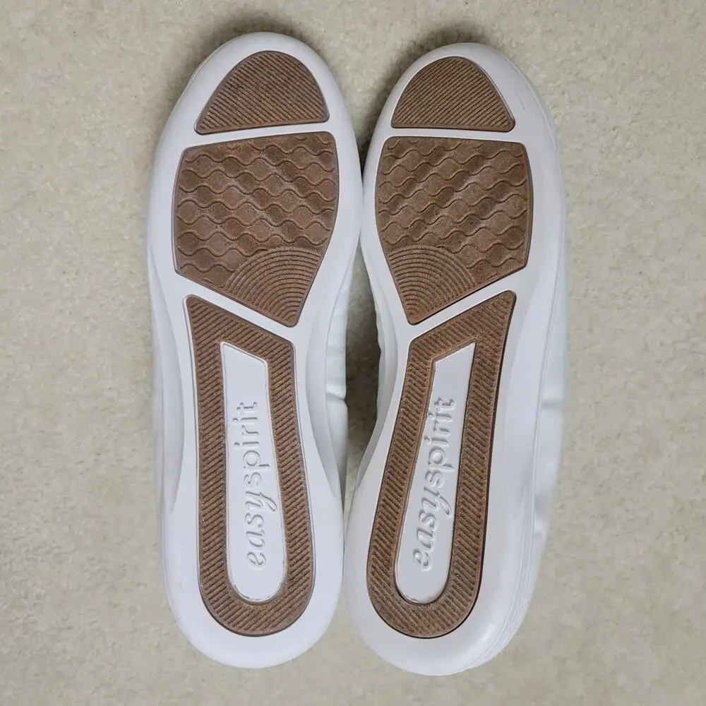 NWOT/B Easy Spirit 10D White AP1 Lace Up Walking Sneaker Shoe Textile - Picture 10 of 15